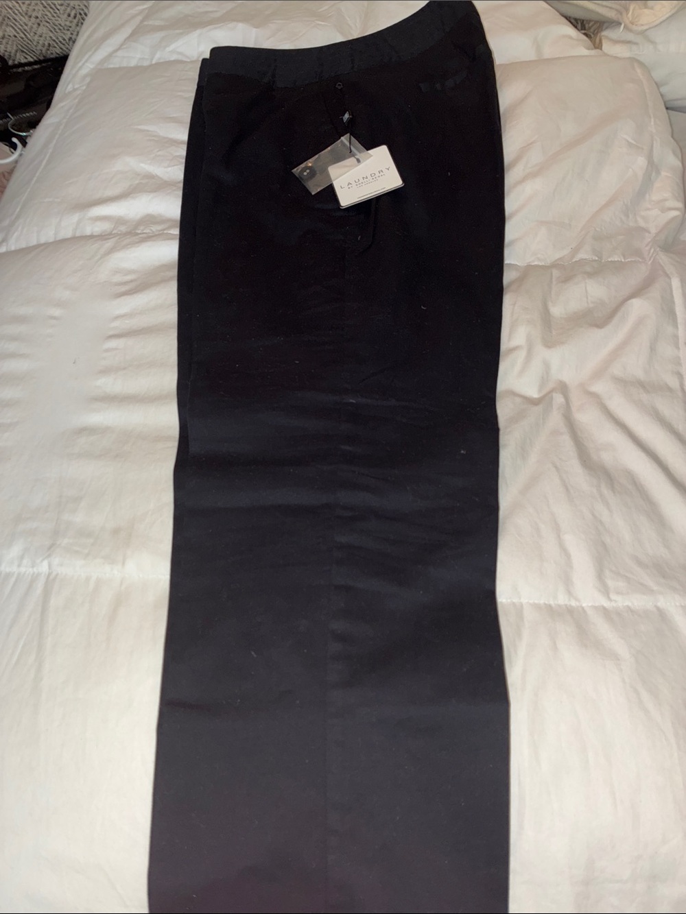 Laundry By Shelli Segal Black Straight-Leg Pants